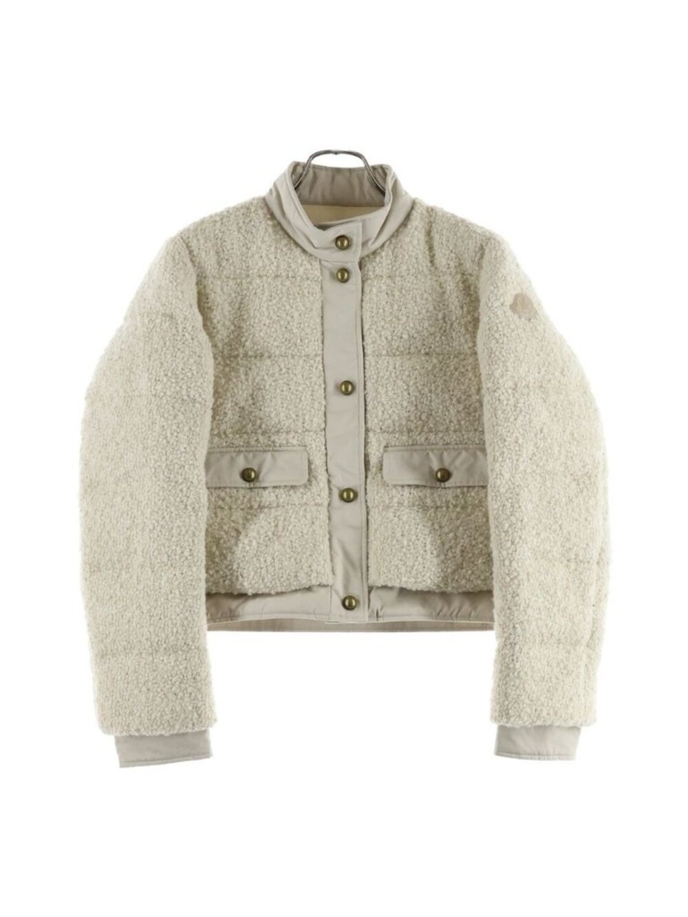 Moncler Brandy Wool Down Jacket Beige